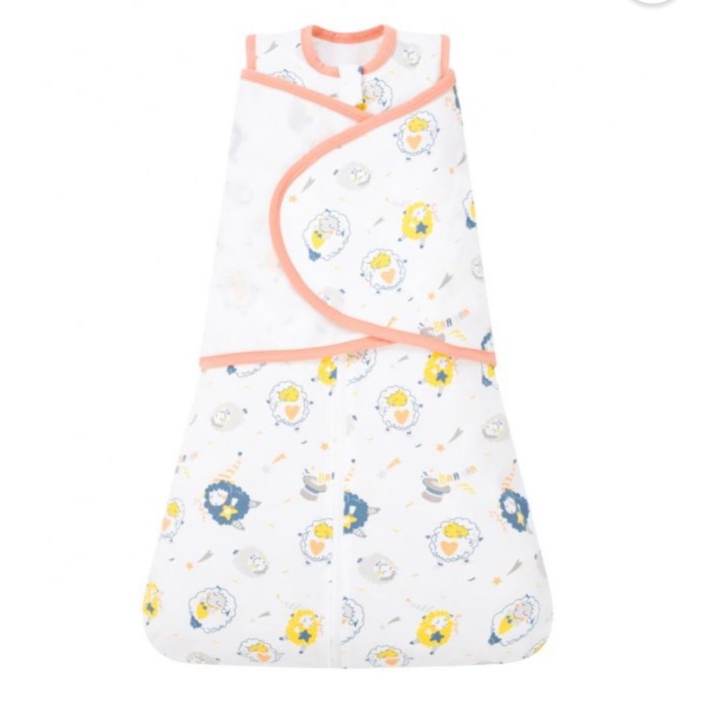 Preowned Sz M (7-15 Mos) Alvage Baby Swaddle Sleep Sack 100% Cotton Sheep Print
